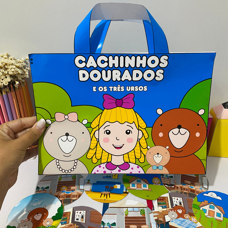 Sacola - Cachinhos Dourados e os Três Ursos - Um clássico infantil em atividade lúdica!