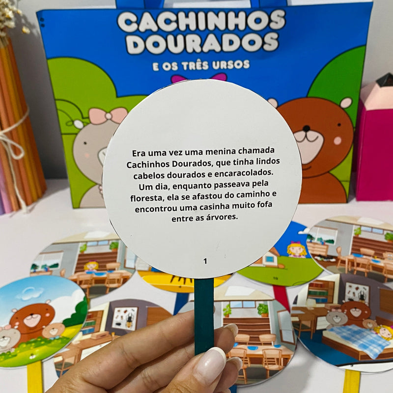 Sacola - Cachinhos Dourados e os Três Ursos - Um clássico infantil em atividade lúdica!