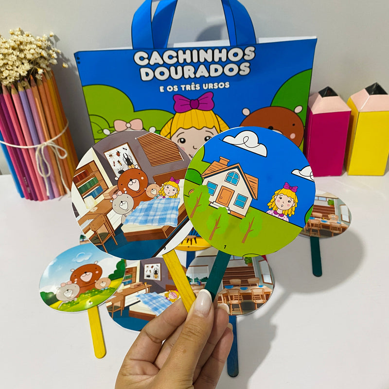 Sacola - Cachinhos Dourados e os Três Ursos - Um clássico infantil em atividade lúdica!