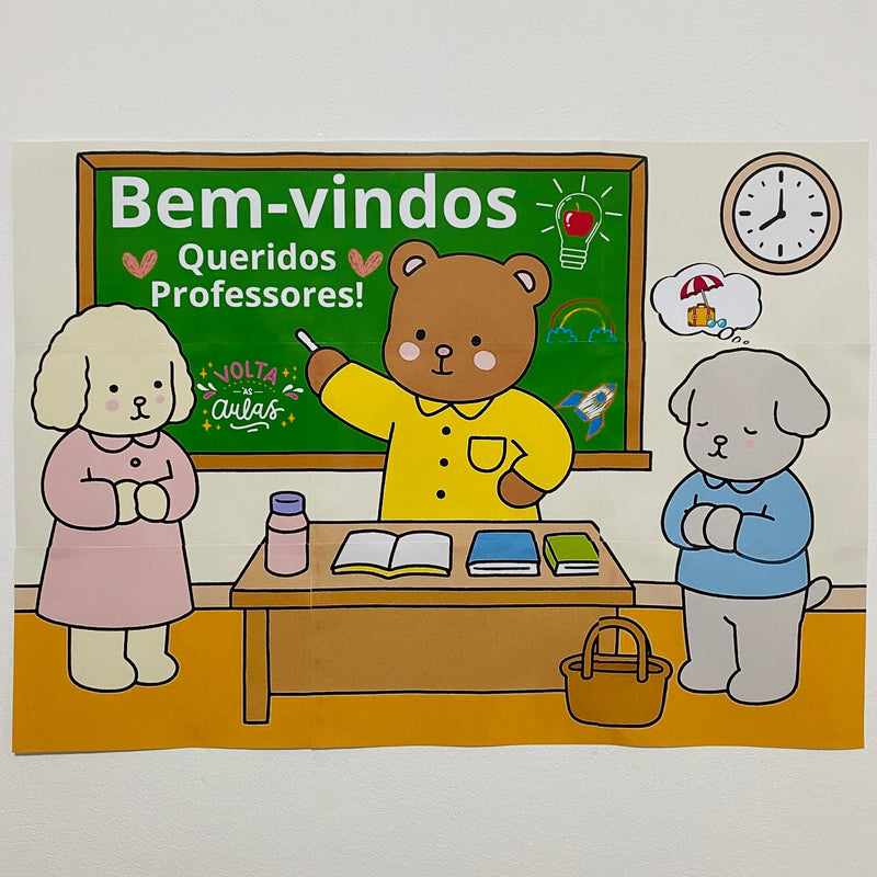 Painel de Boas-Vindas + Cartão Porta-Bis – Especial para Professores