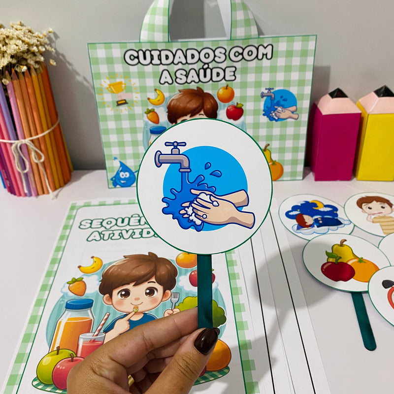 Sacola criativa - Cuidado com a saúde: Ensine bons hábitos de forma leve, divertida e significativa!