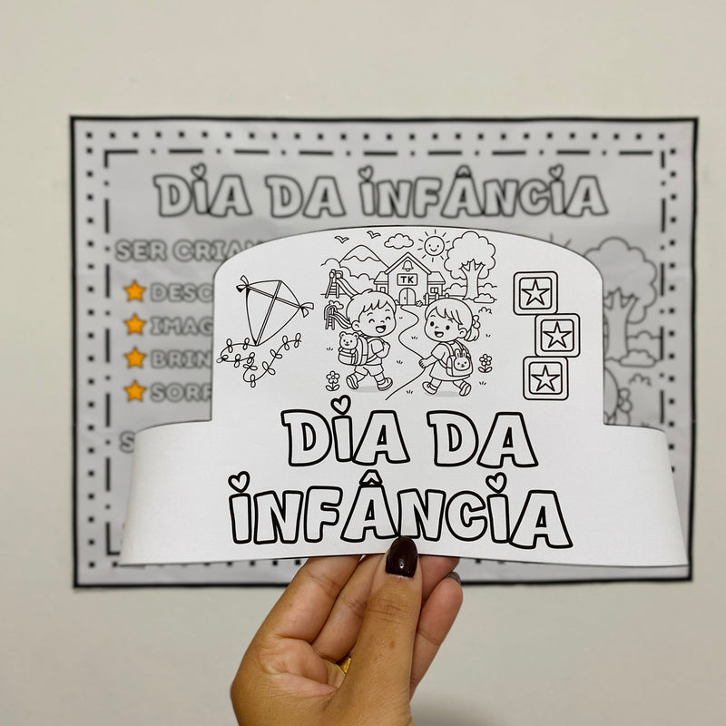 Painel coletivo - Dia da Infância + coroa - Comemore o dia da Infância de maneira participativa, afetiva e criativa