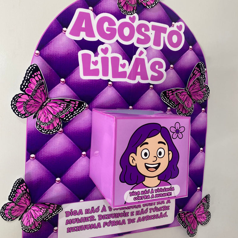Painel - Agosto Lilás –  Mais do que uma atividade, é um momento de conversa e acolhimento💜