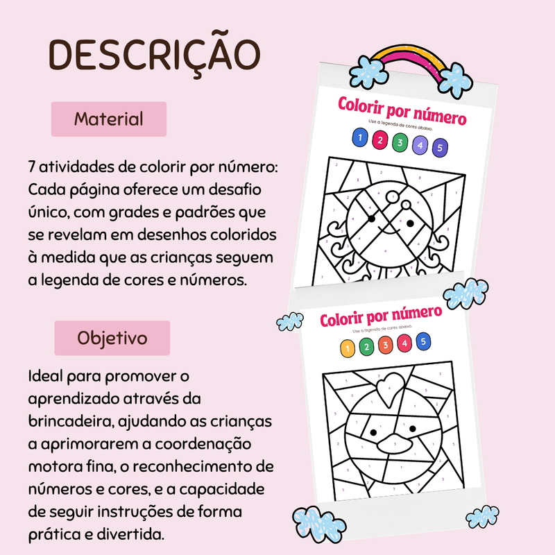 Colorir com números - desenvolvendo habilidades essenciais!