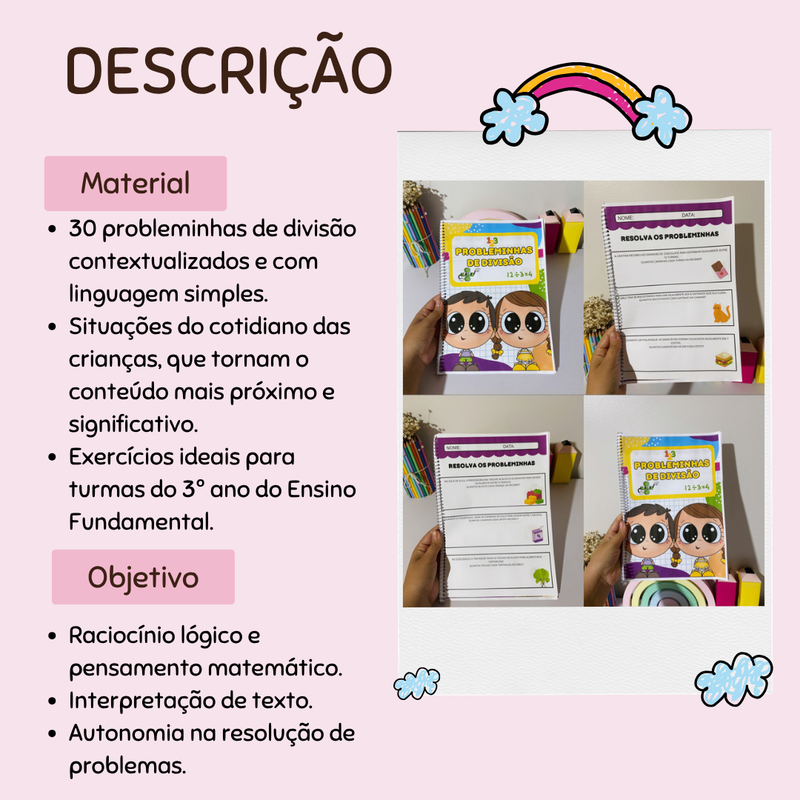 30 Probleminhas de Divisão para o 3º e 4º ano do Ensino Fundamental