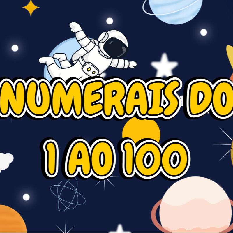 Painel Pronto para Imprimir: Numerais de 1 a 100 com Tema Espaço – Decore e Ensine de Forma Lúdica!