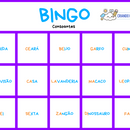 Bingo das famílias silábicas - Consoantes - 10 cartelas