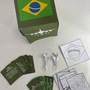 Caixa Hangar do Exército Brasileiro - 24 cards com curiosidades, 7 cards de pintura, moldes de Aviões Caça 3D e Jogo da Memória com barcos da Marinha!