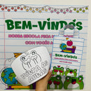 Painel de boas-vindas – Tema Super Colorido + lembrancinhas