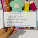 Carnê da Leitura (letra cursiva) - Encantando e Alfabetizando com Amor