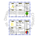 Alfabeto em ação! Disponível na letra cursiva e bastão (maiúscula e minúscula) Alfabetização divertida!  26 fichas